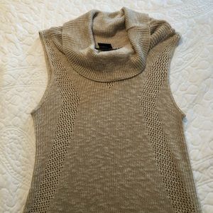 Knit tank top with cowl neck